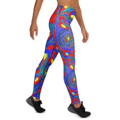 Red Tide Electric on a Yoga Leggings