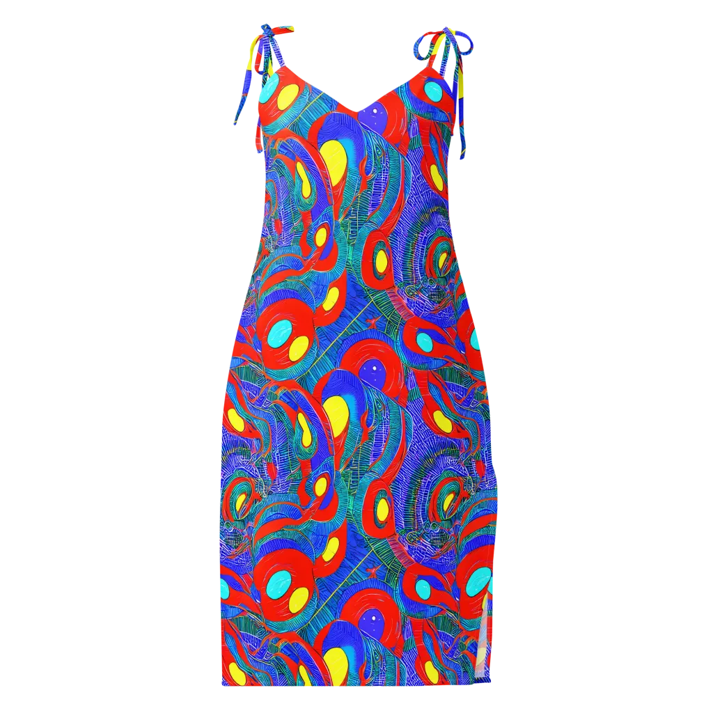 Red Tide Electric on Slip Dress — Front