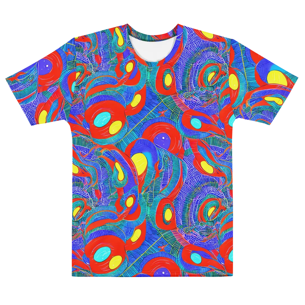 Red Tide Electric on Men's Cotton Crew Neck T-Shirt — Front