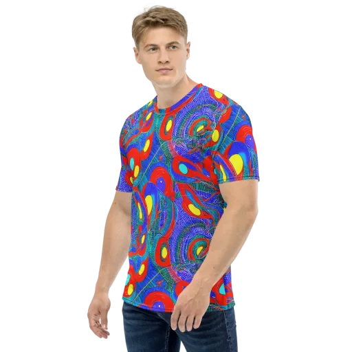 Red Tide Electric on a Men's Crew Neck T-Shirt