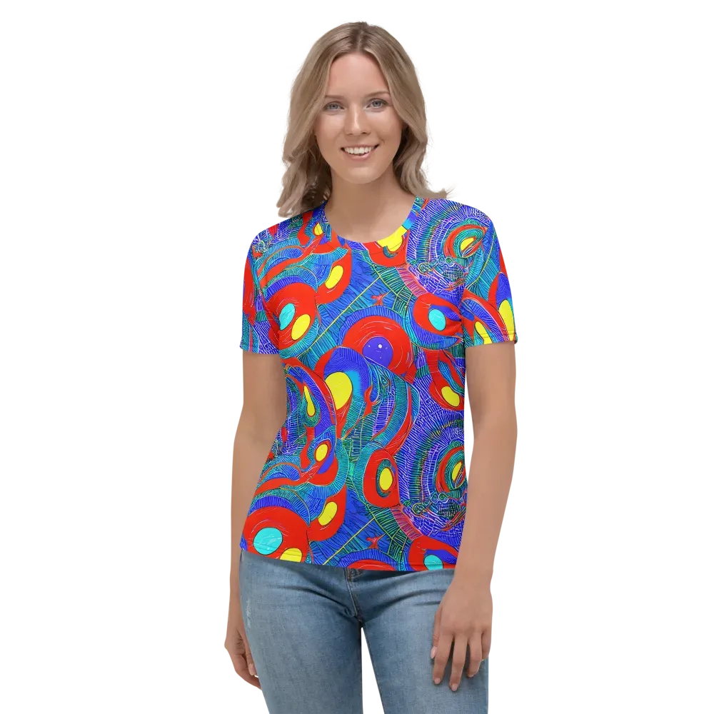 Red Tide Electric on Women's Crew Neck T-Shirt — Front