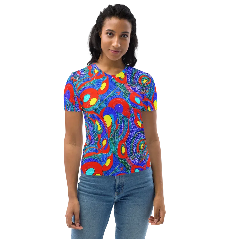 Red Tide Electric on Women's Crew Neck T-Shirt — Front
