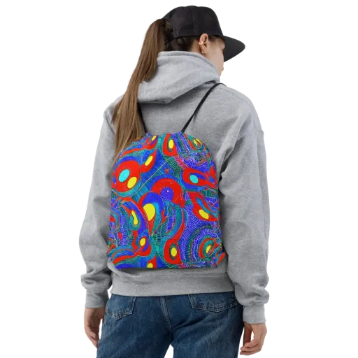 Red Tide Electric on a Drawstring Bag