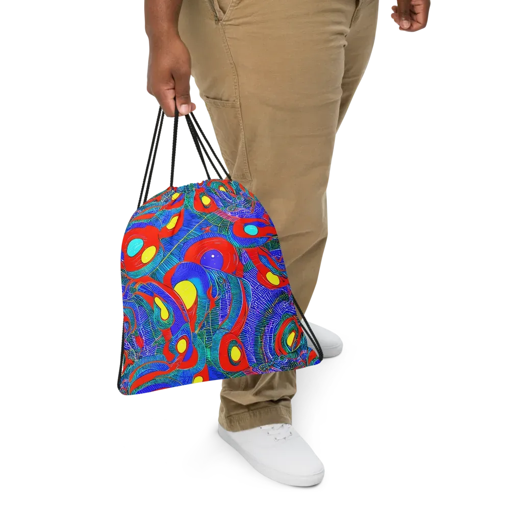 Red Tide Electric on Drawstring Bag — Front