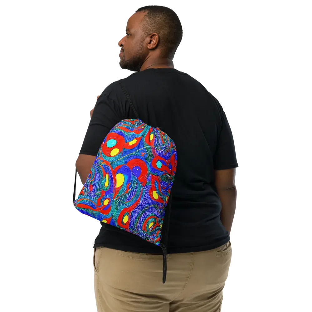 Red Tide Electric on Drawstring Bag — Front