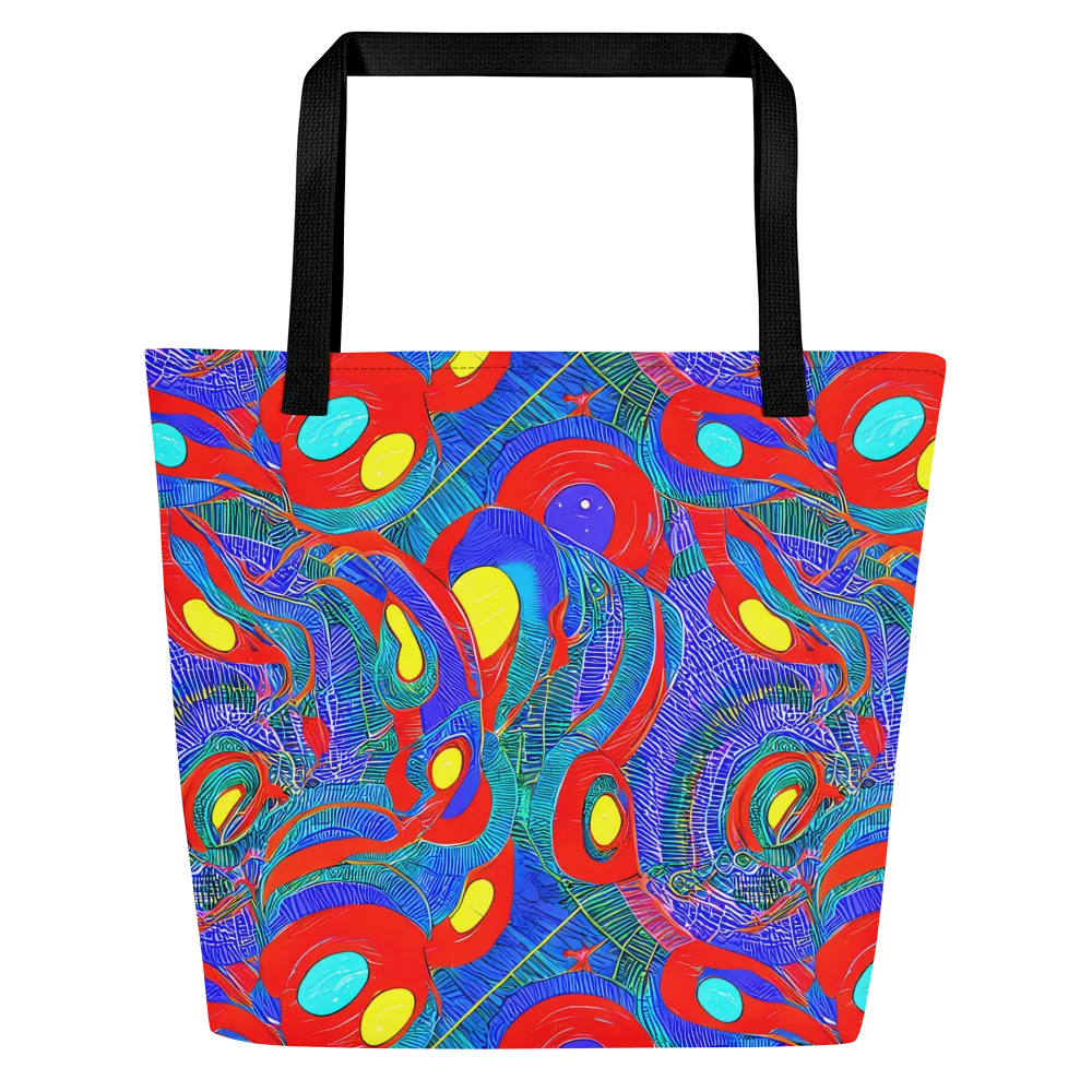 Red Tide Electric on Large Tote Bag W/ Pocket — Front
