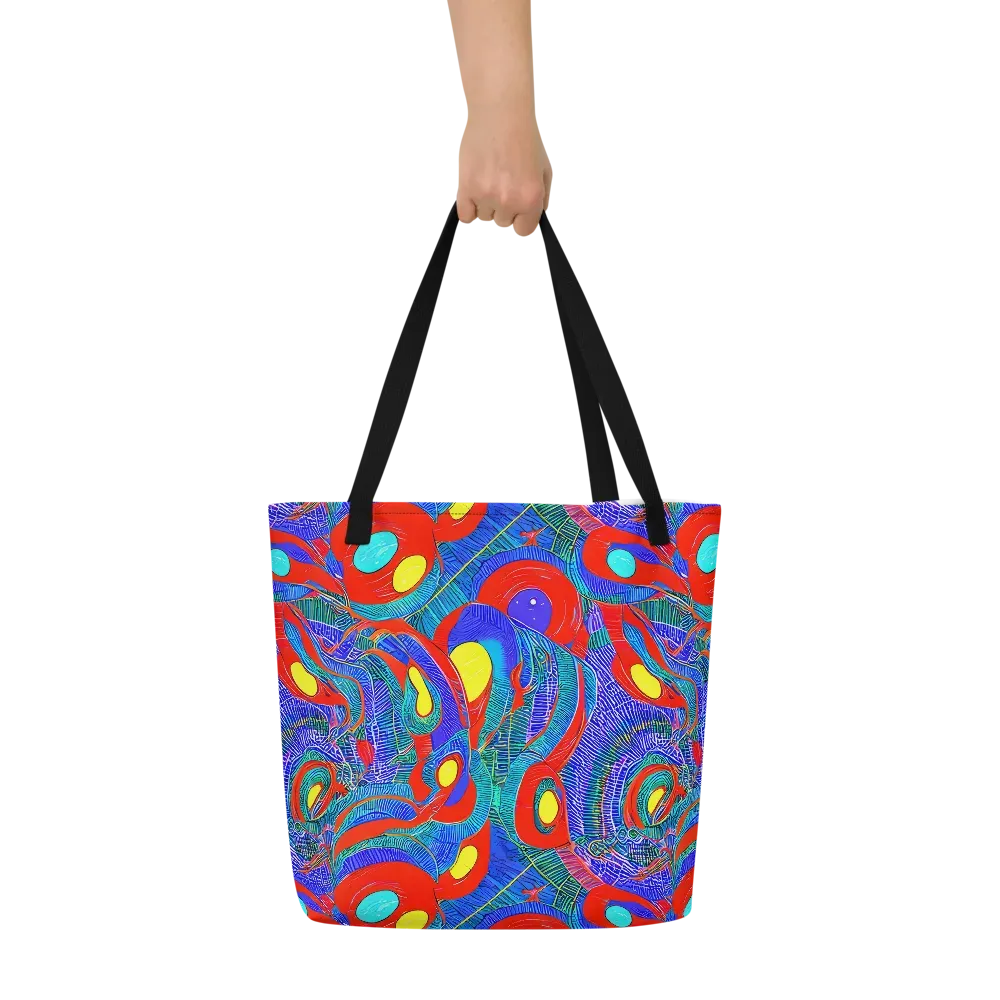 Red Tide Electric on Large Tote Bag W/ Pocket — Front