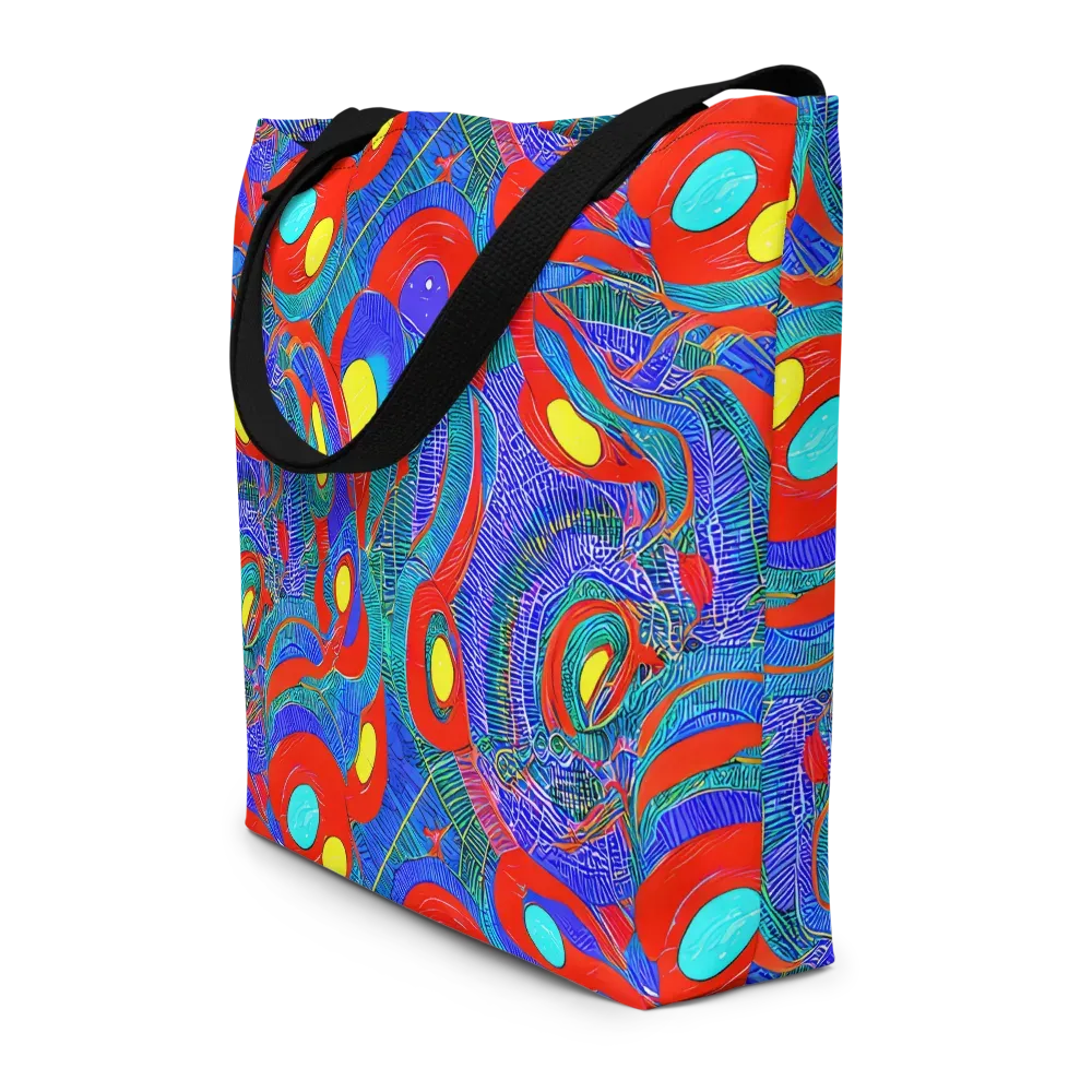Red Tide Electric on Large Tote Bag W/ Pocket — Front