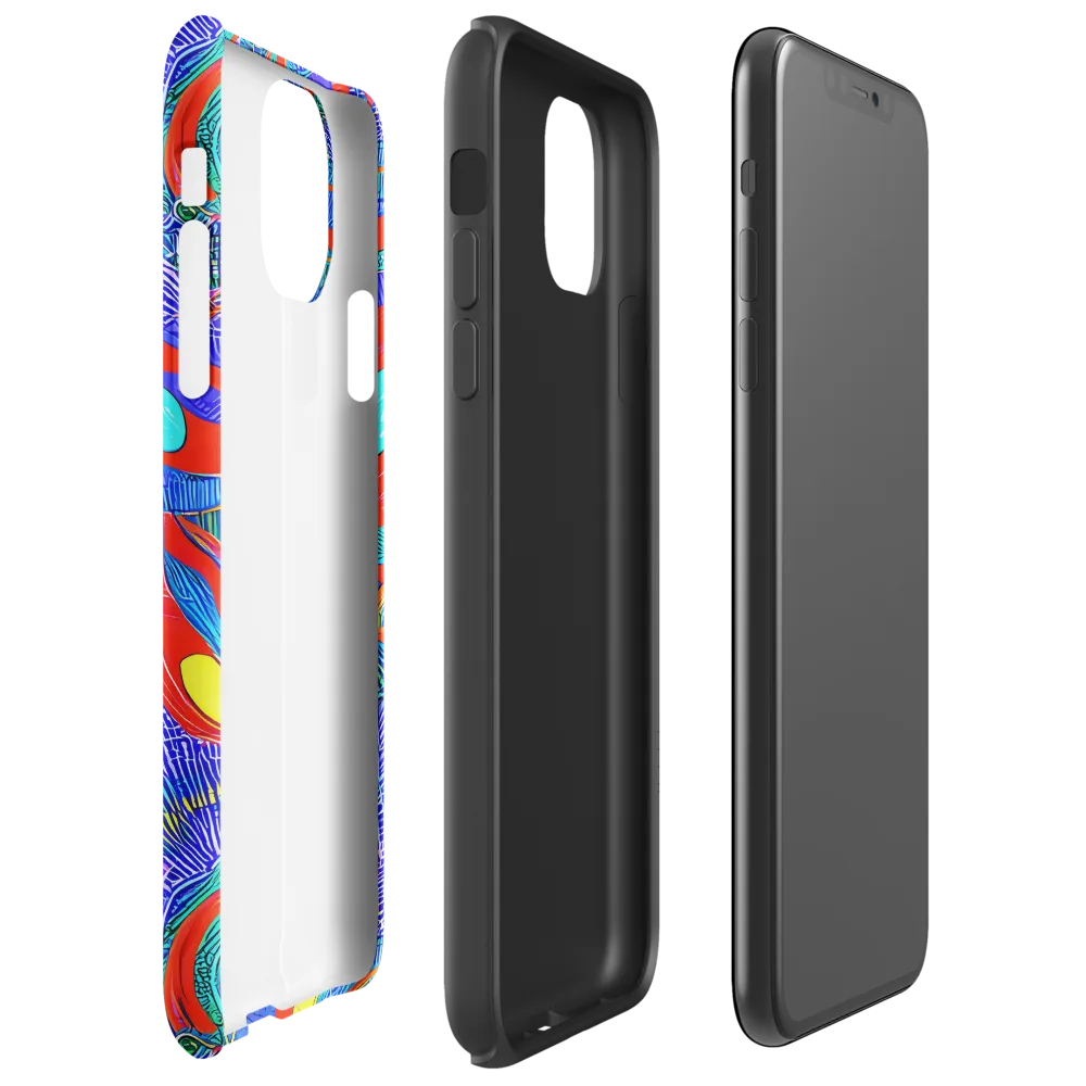 Red Tide Electric on Tough Case for iPhone® — Right