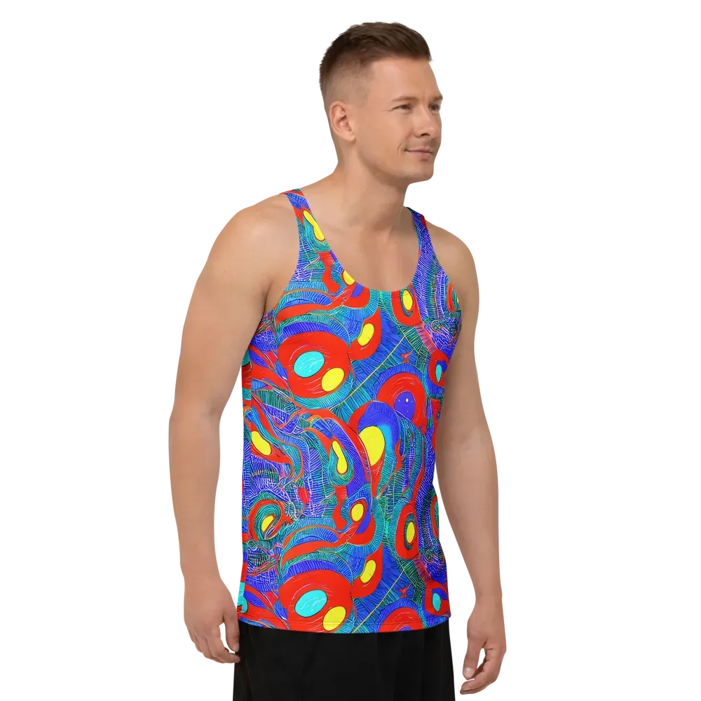 Red Tide Electric on Men's Tank Top — Right Front