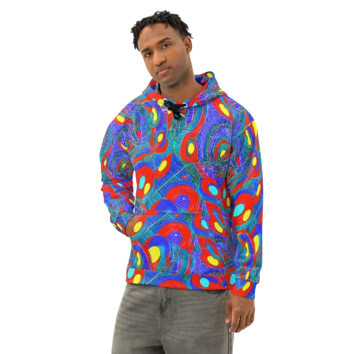 Red Tide Electric on a Cotton Hoodie