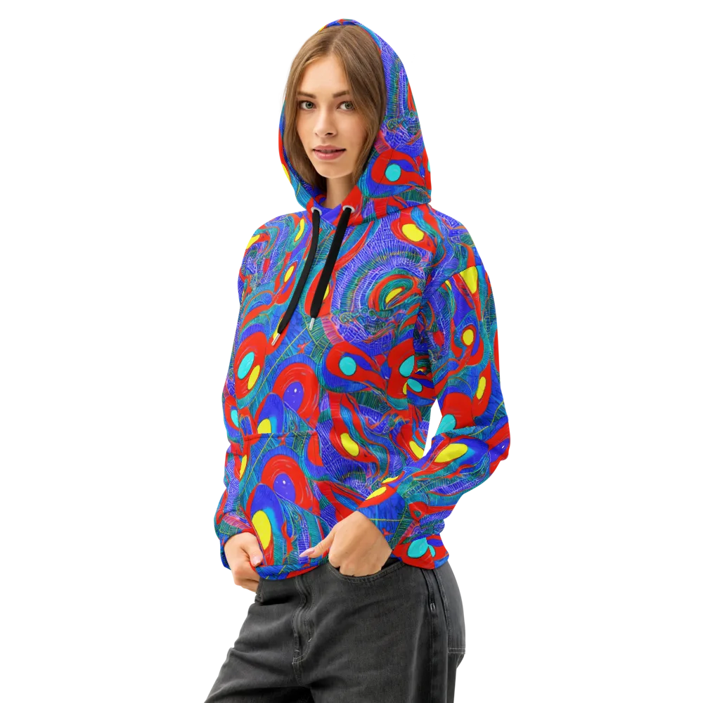 Red Tide Electric on Cotton Hoodie — Left Front