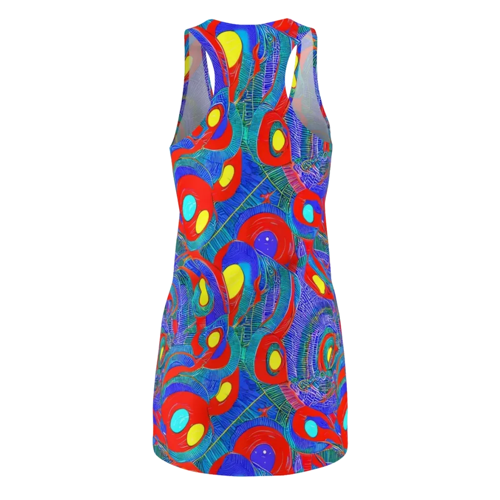 Red Tide Electric on Racerback Dress — Back