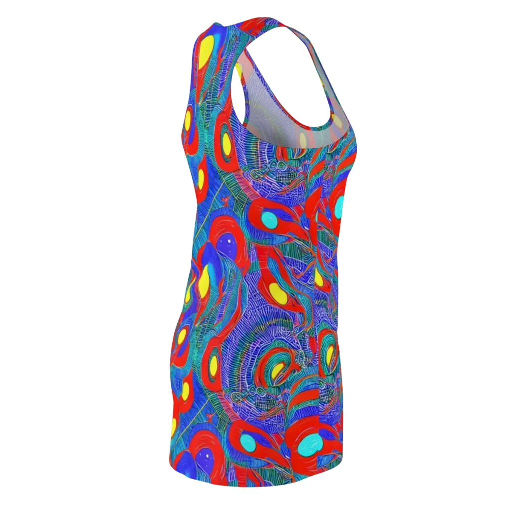 Red Tide Electric on Racerback Dress — Back Side