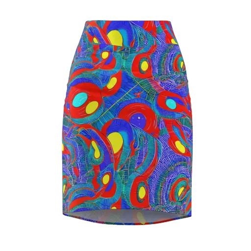 Red Tide Electric on a Pencil Skirt