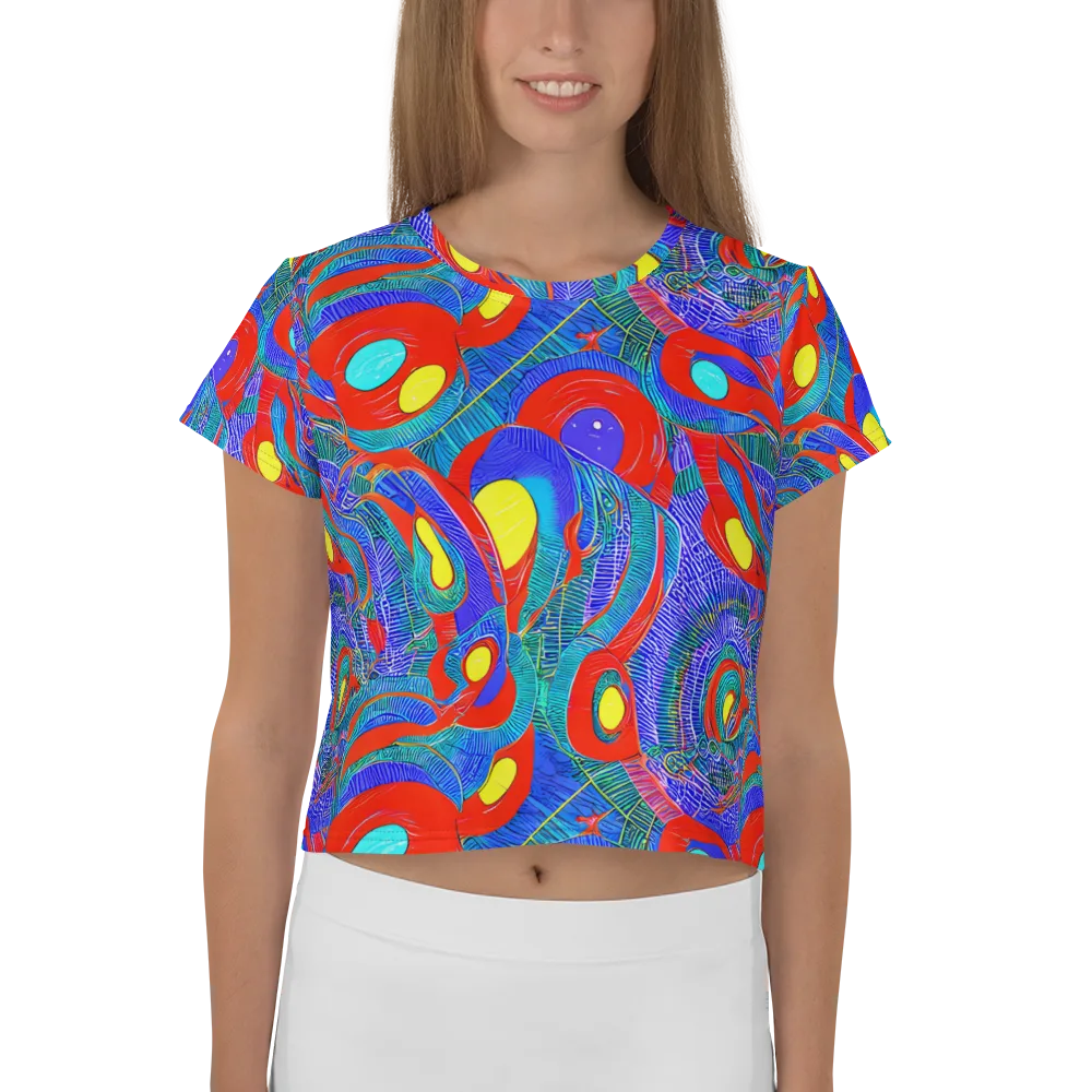 Red Tide Electric on Crop Tee — Front