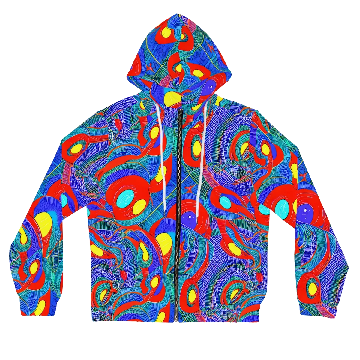 Red Tide Electric on Women's Full-Zip Hoodie — Front