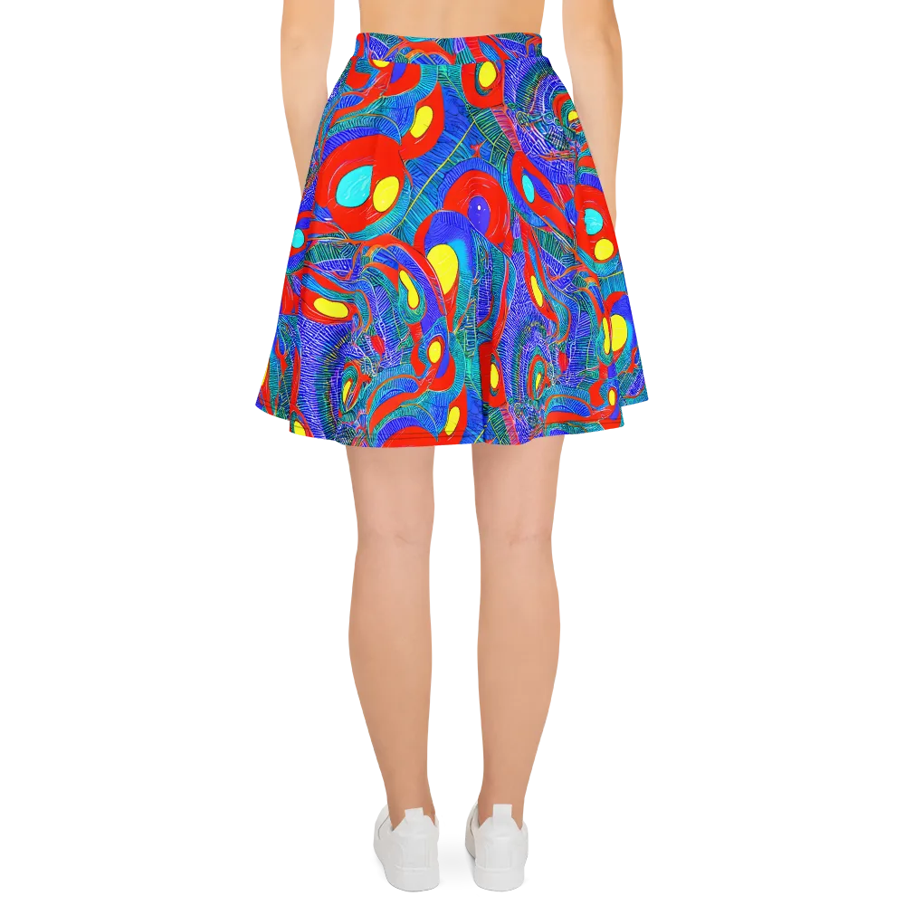 Red Tide Electric on Skater Skirt — Back