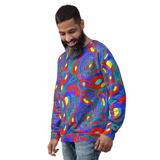 Red Tide Electric on a Sweatshirt