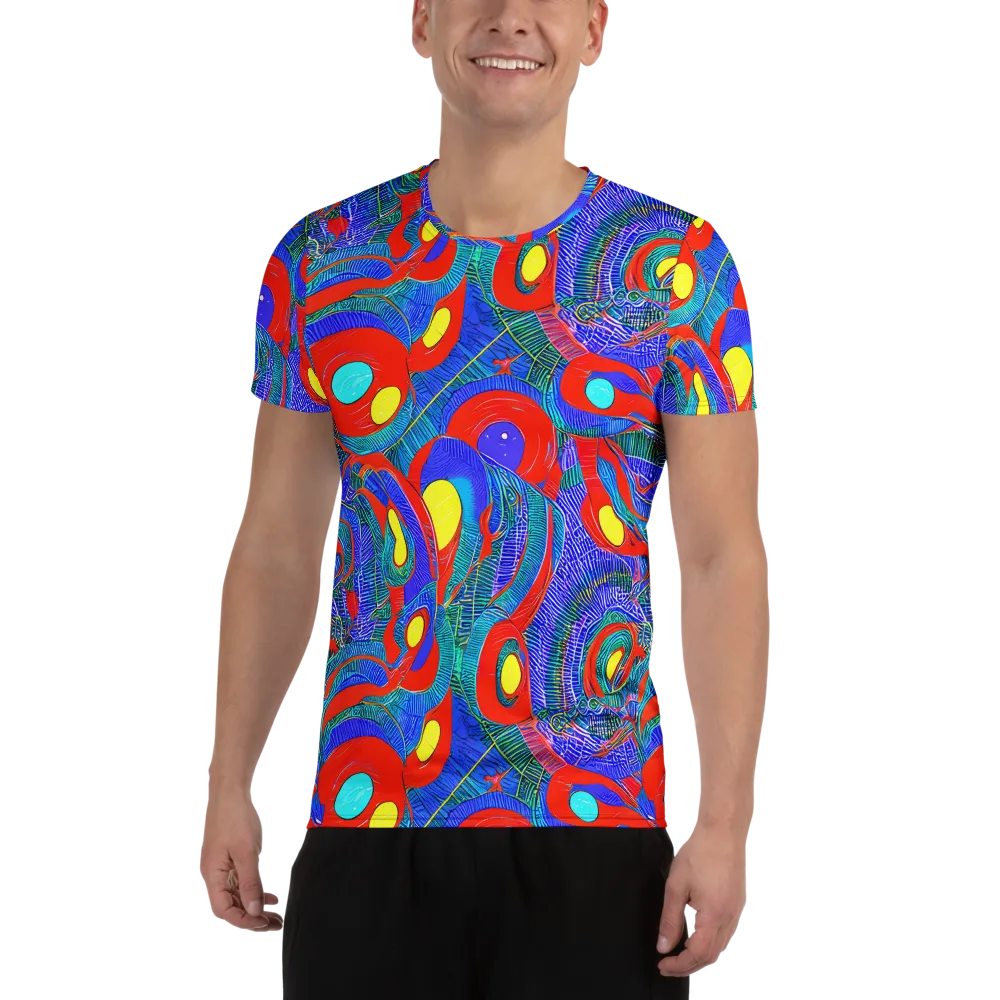 Red Tide Electric on Men's Athletic T-Shirt — Front