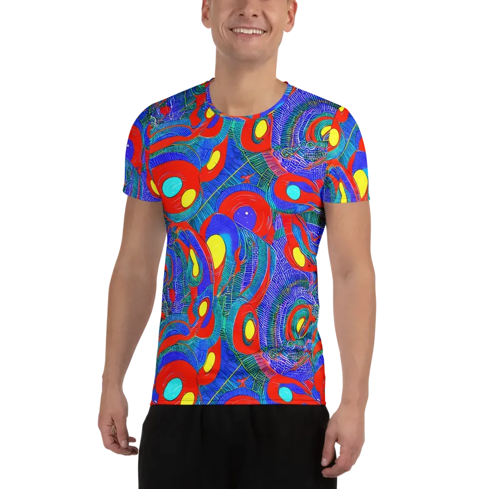 Red Tide Electric on Men's Athletic T-Shirt — Front