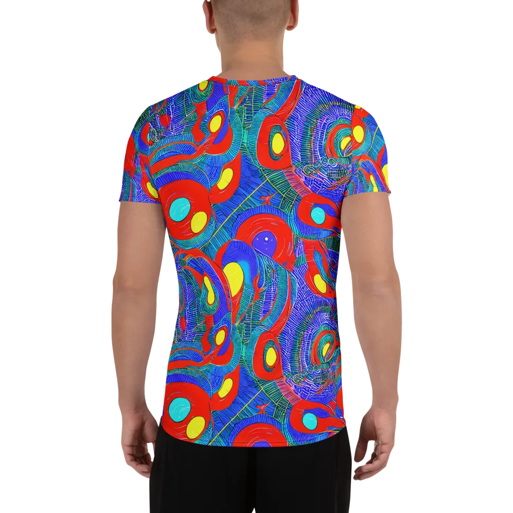 Red Tide Electric on Men's Athletic T-Shirt — Back
