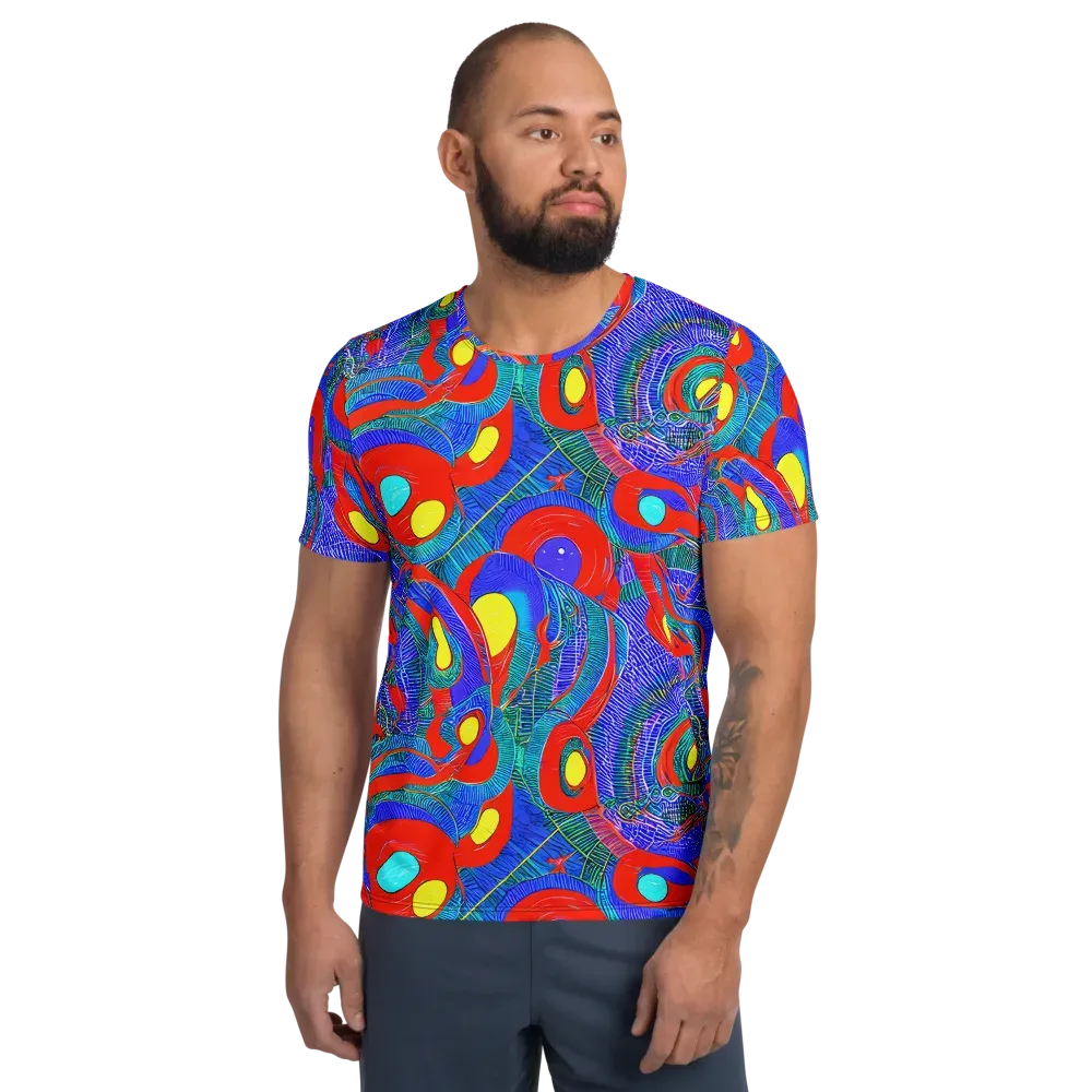 Red Tide Electric on Men's Athletic T-Shirt — Front