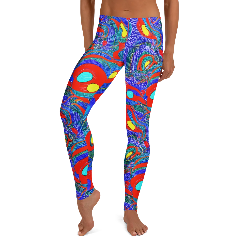 Red Tide Electric on Leggings — Front