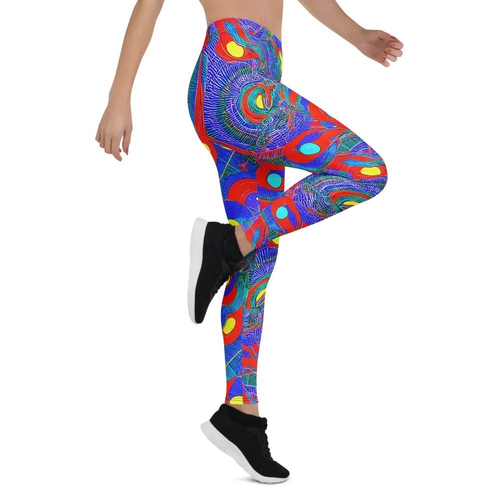 Red Tide Electric on Leggings — Right