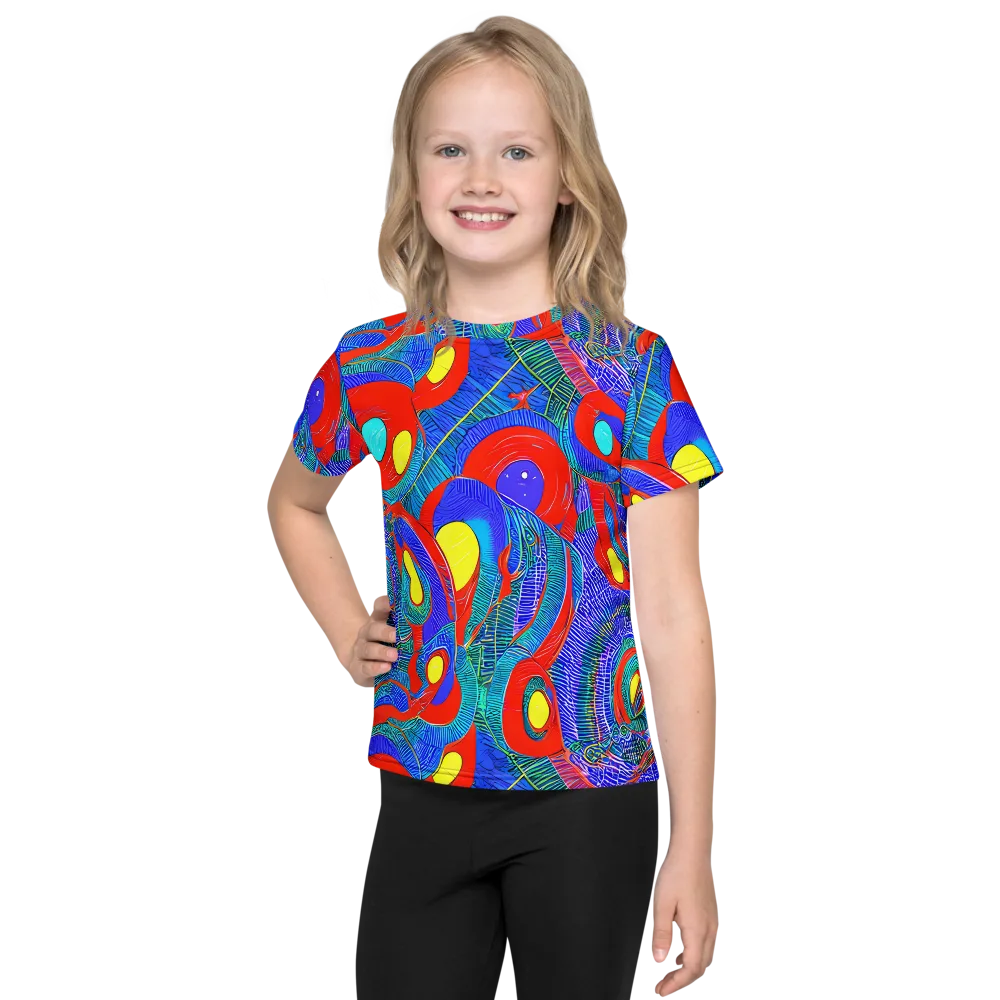 Red Tide Electric on Kids Crew Neck T-Shirt — Front