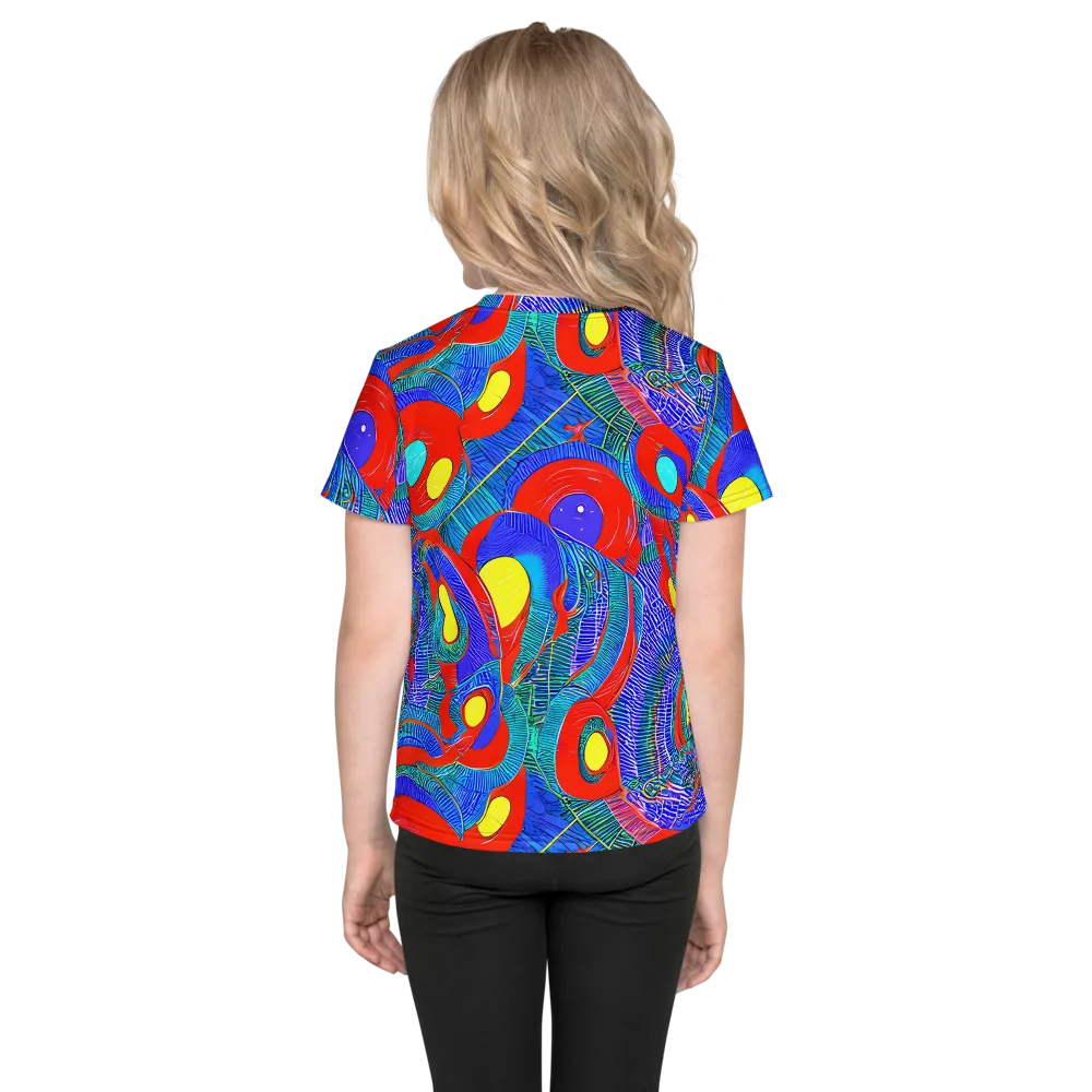 Red Tide Electric on Kids Crew Neck T-Shirt — Back