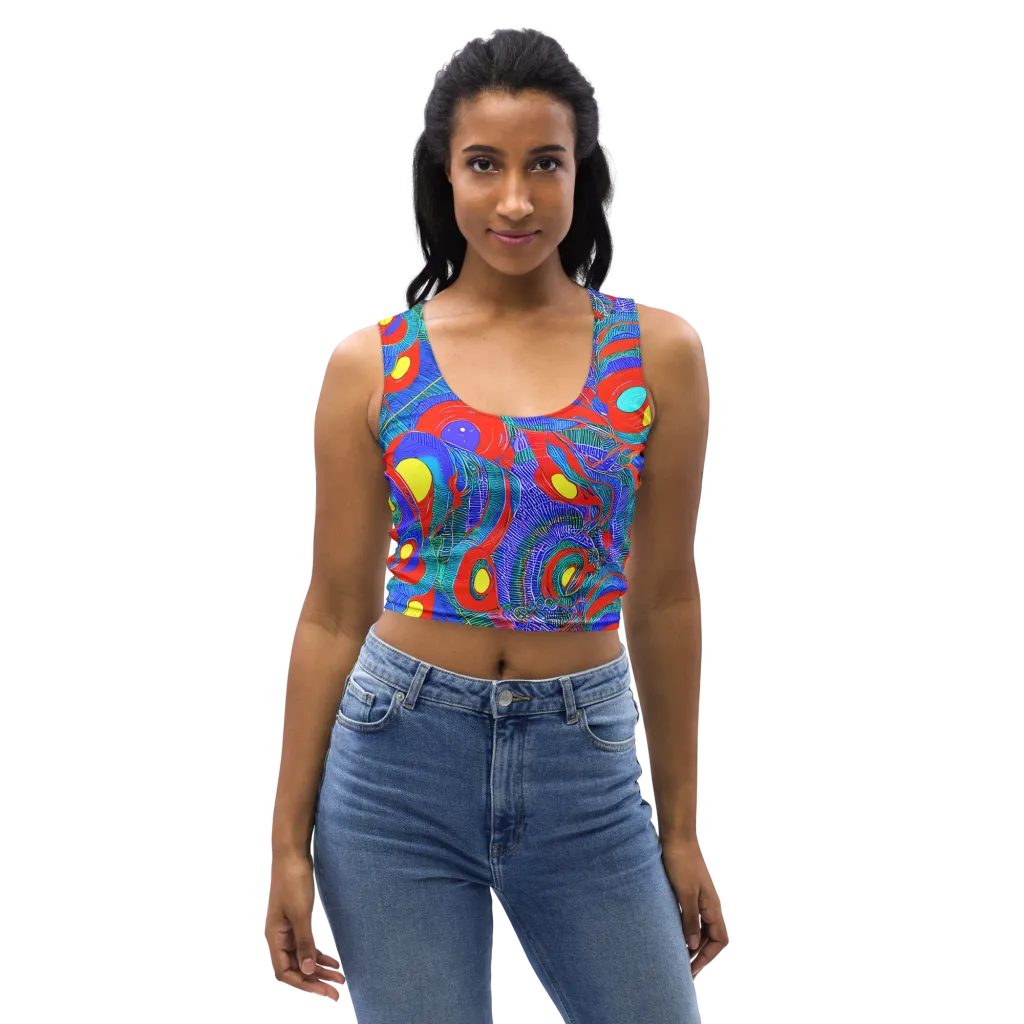 Red Tide Electric on Crop Top — Front