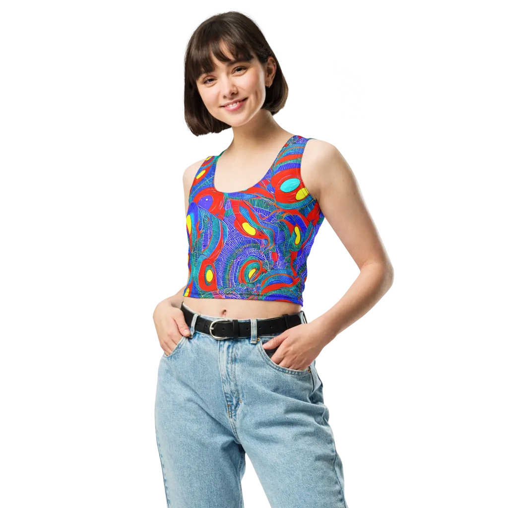 Red Tide Electric on Crop Top — Front