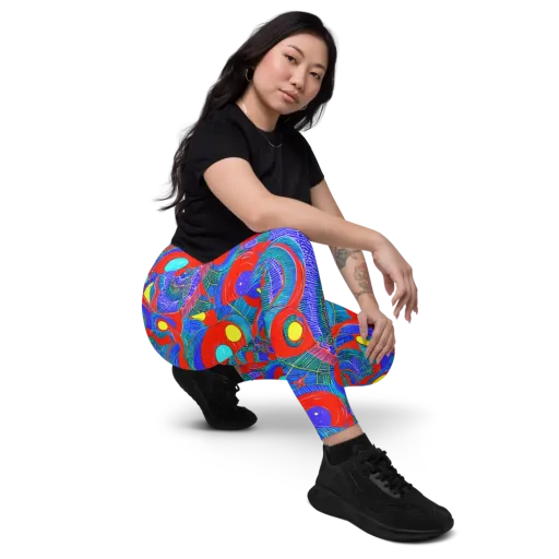 Red Tide Electric on a Leggings with Pockets