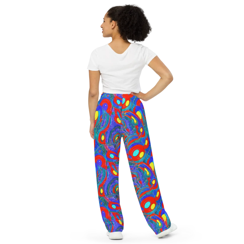 Red Tide Electric on Wide-Leg Pants — Back