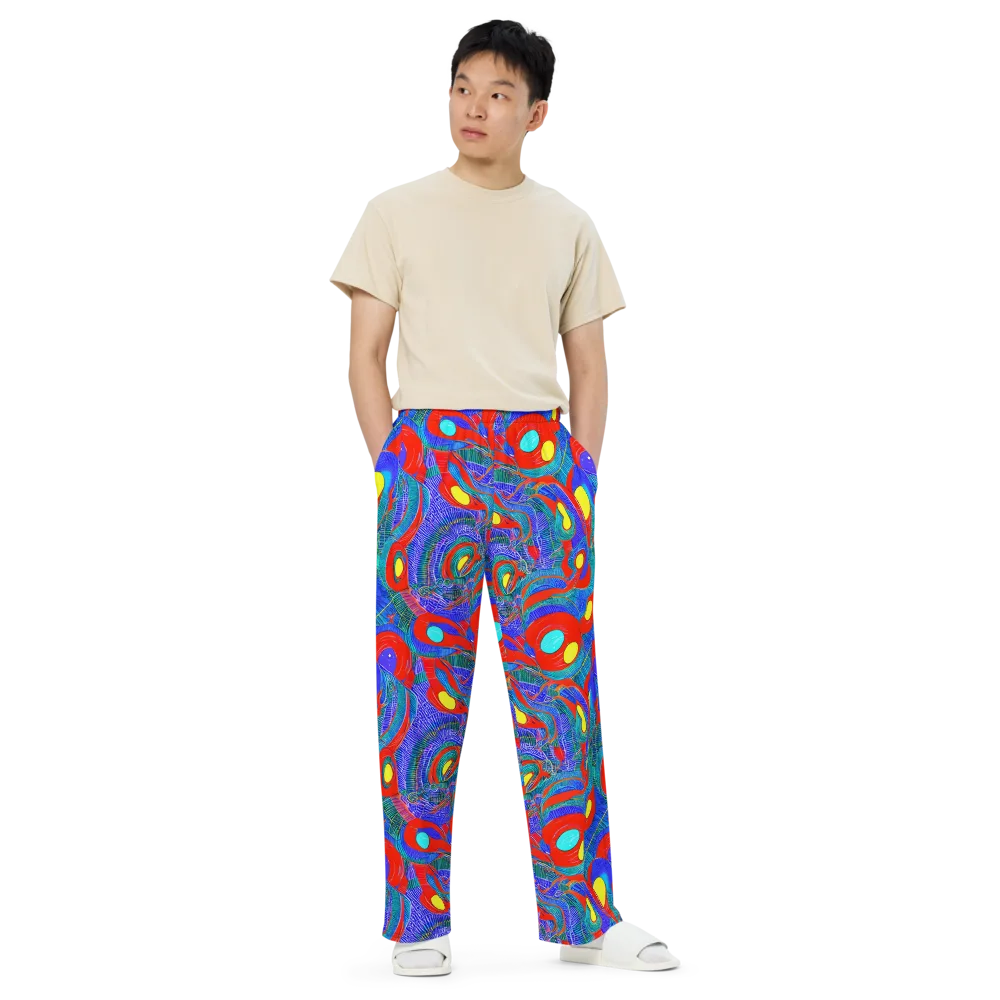 Red Tide Electric on Wide-Leg Pants — Front