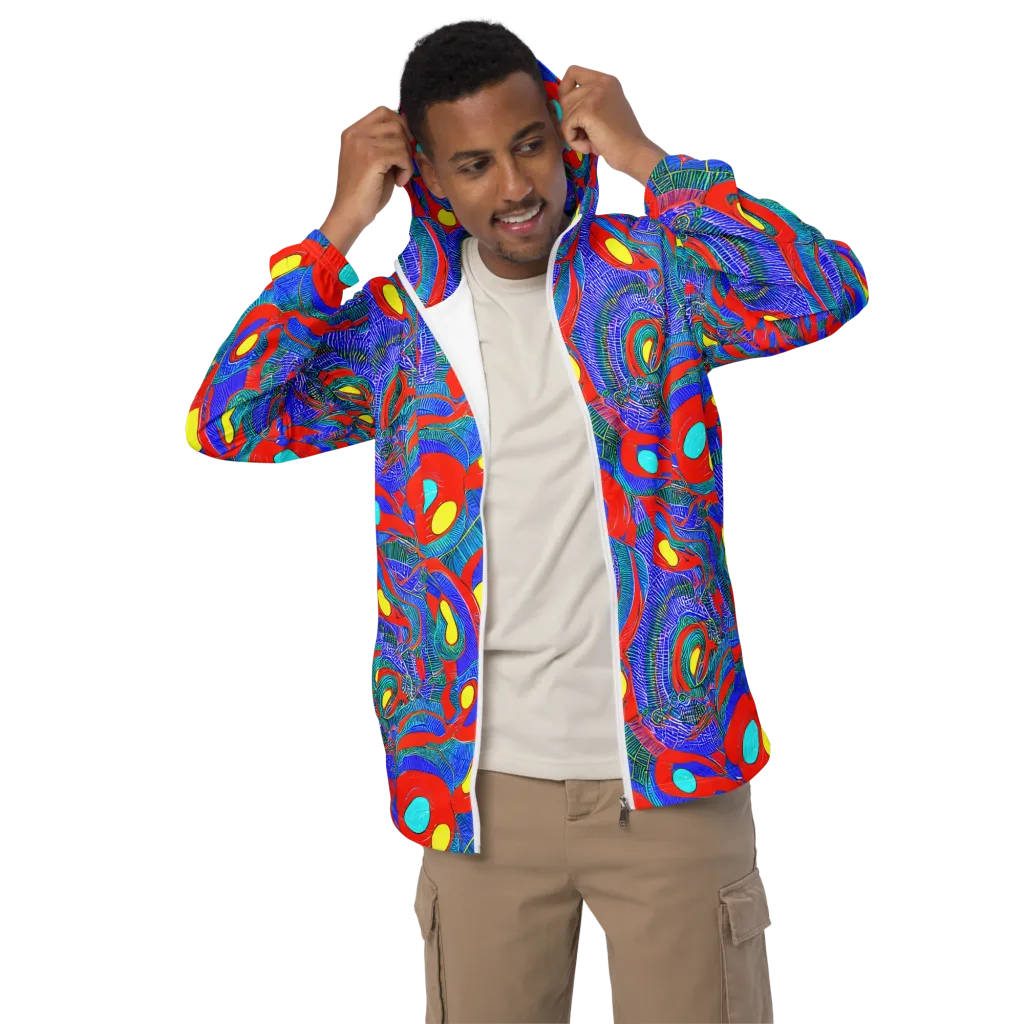 Red Tide Electric on Men's Windbreaker — Front