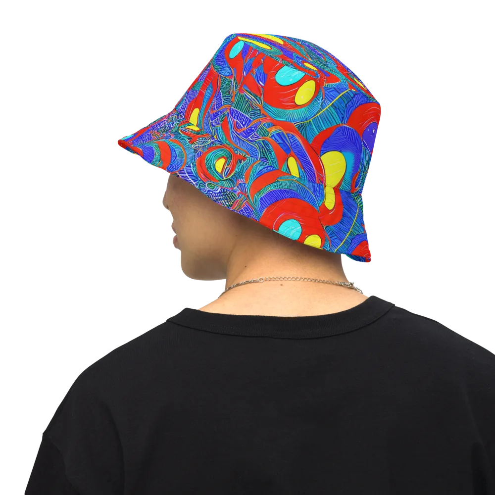 Red Tide Electric on Reversible Bucket Hat — Back Inside