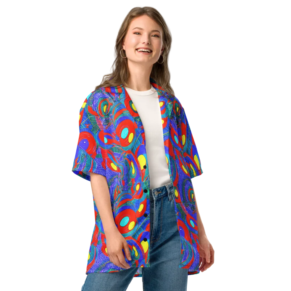 Red Tide Electric on Button Shirt — Front