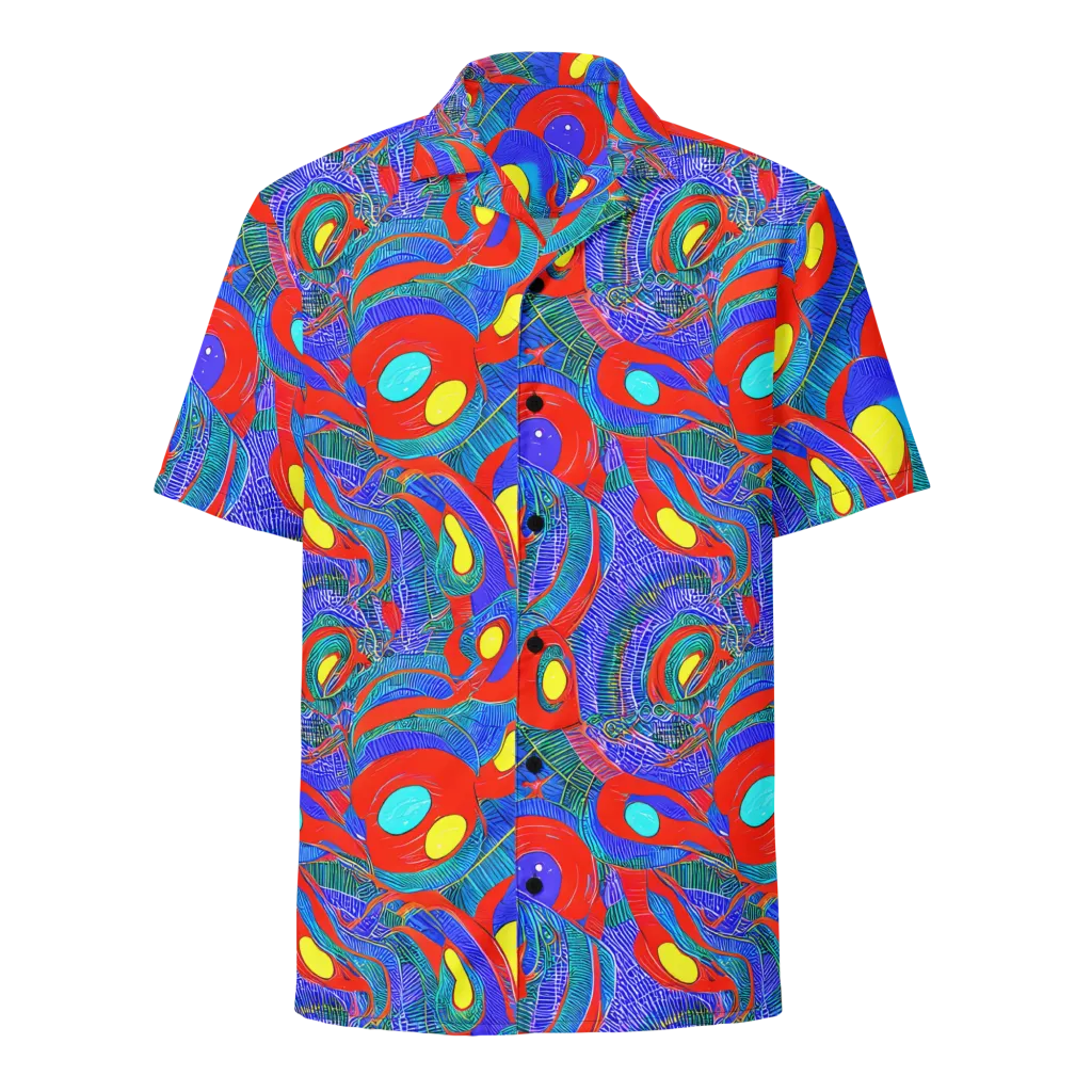 Red Tide Electric on Button Shirt — Front