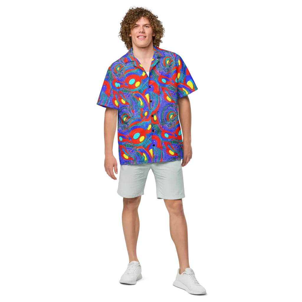 Red Tide Electric on Button Shirt — Front
