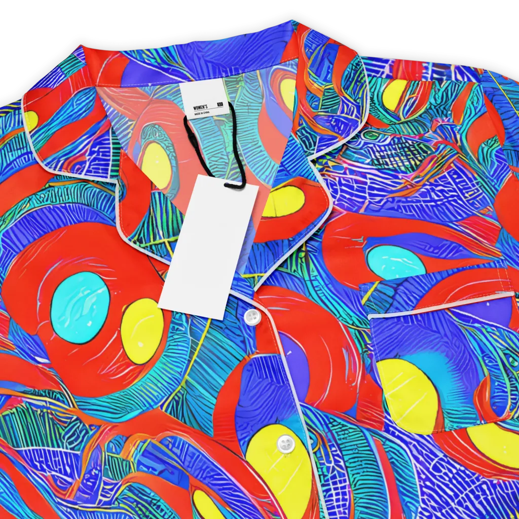 Red Tide Electric on Women's Short Sleeve Pajama Top — Product details