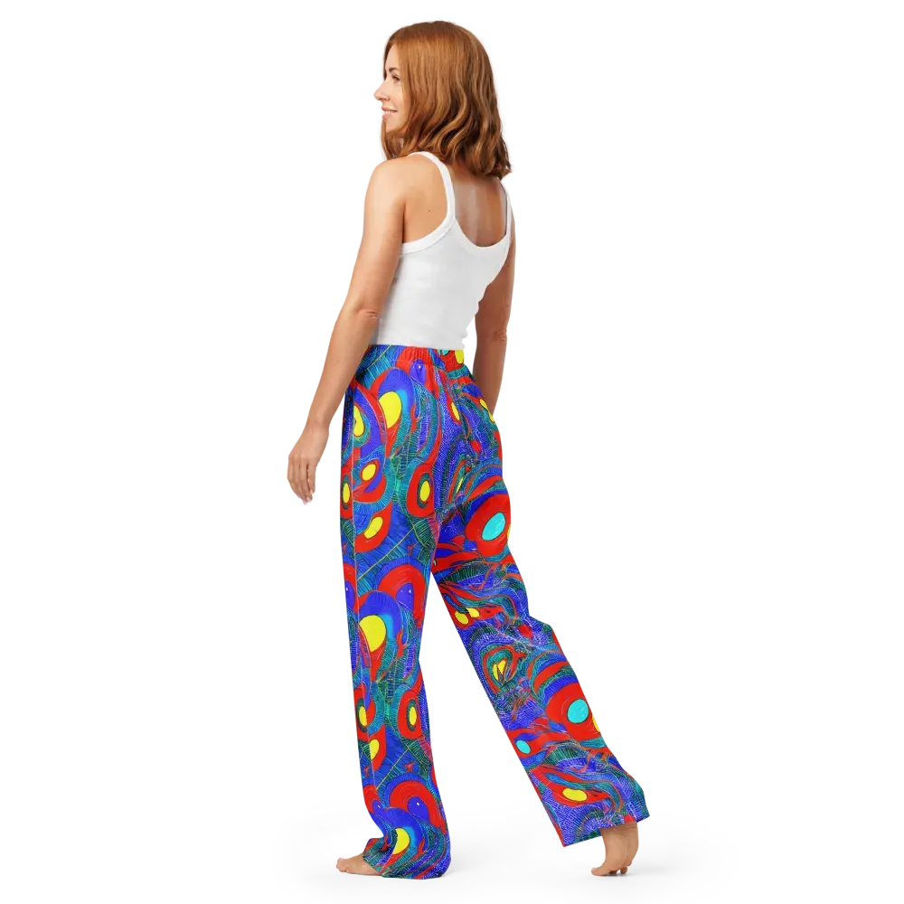 Red Tide Electric on Women's Pajama Pants — Back