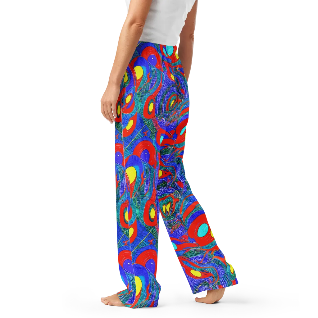 Red Tide Electric on Women's Pajama Pants — Left