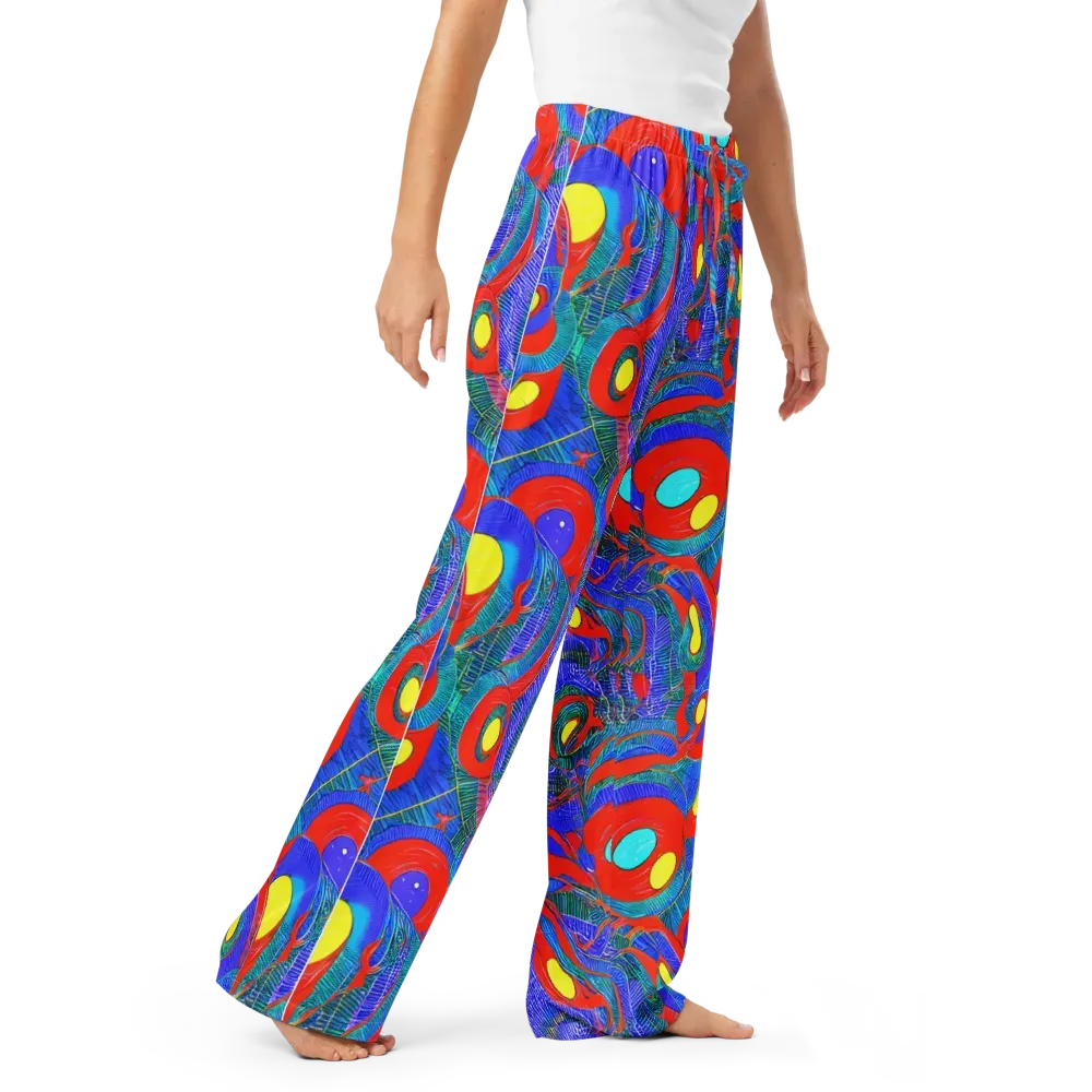 Red Tide Electric on Women's Pajama Pants — Right Front