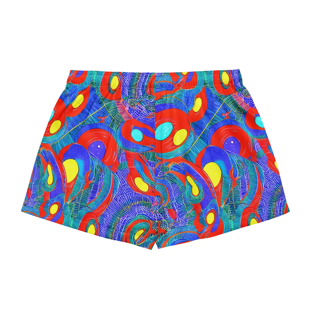 Red Tide Electric on Women's Pajama Shorts — Back