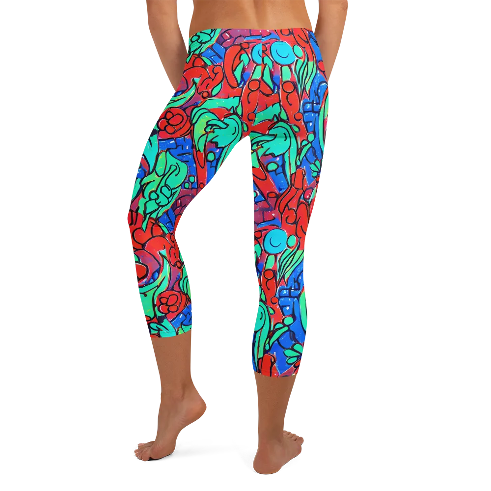Hypercolor Habitat on Capri Leggings — Back