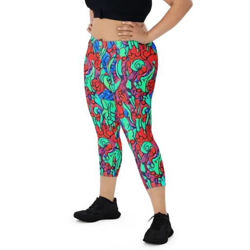 Hypercolor Habitat on a Capri Leggings