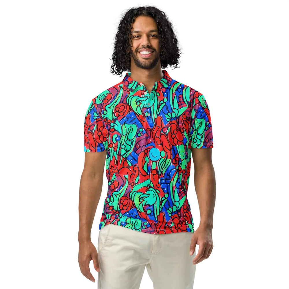 Hypercolor Habitat on Men's Slim Fit Polo Shirt — Front