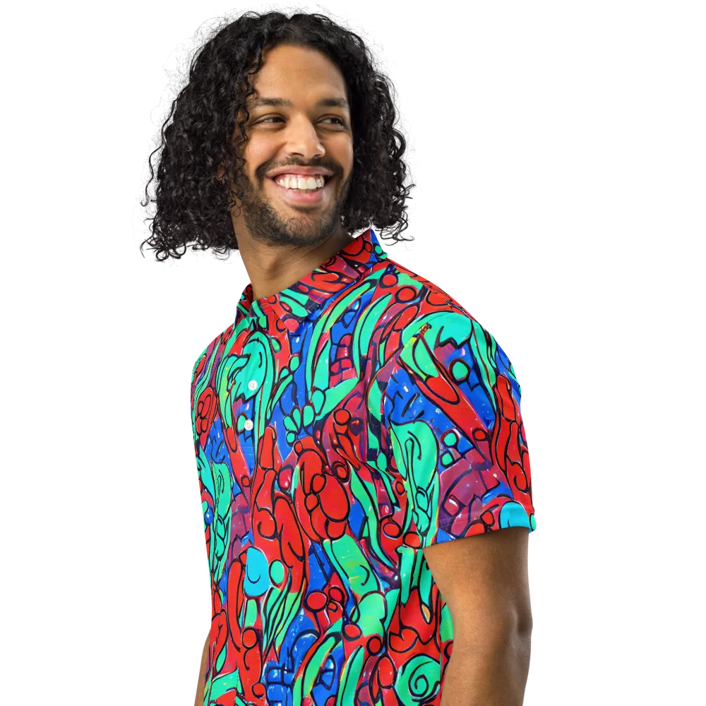 Hypercolor Habitat on Men's Slim Fit Polo Shirt — Left Front